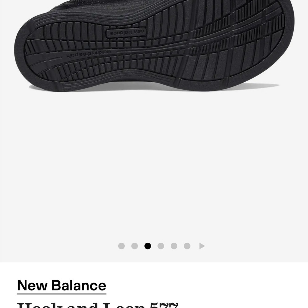 New Balance Men's Black Sneakers with Hook and Loop - Picture 9 of 12